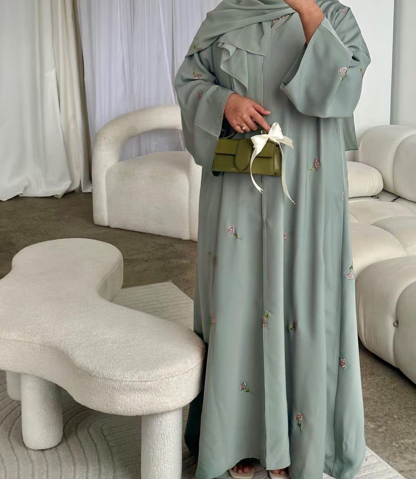 Floral Embroidery Abaya