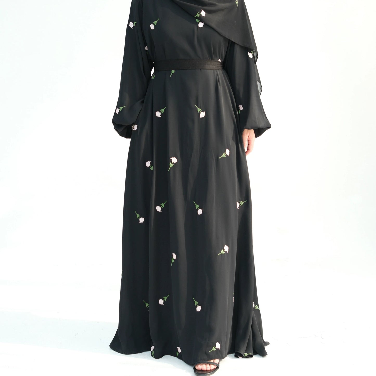 Floral Embroidery Closed Abaya