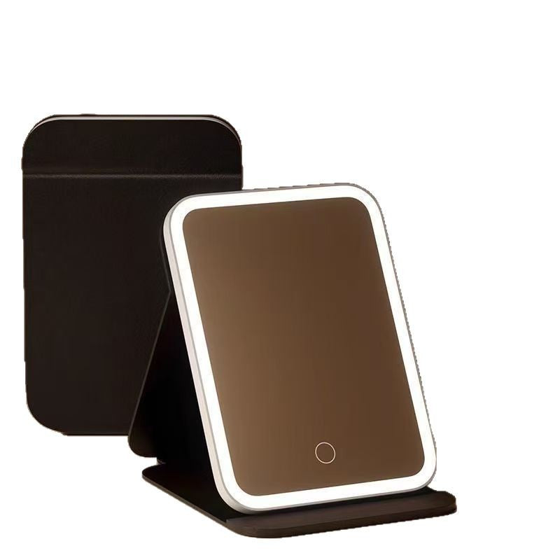 LED Foldable Vanity mirror with Light