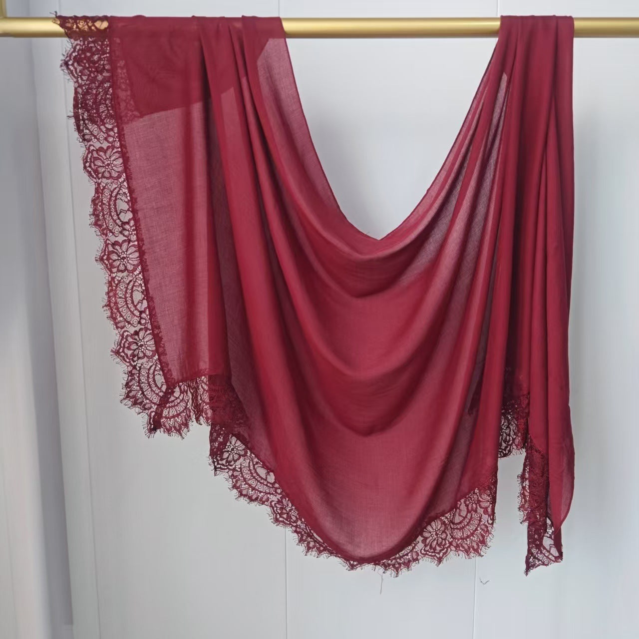 Cross-border explosive Malaysian cotton modal lace silk scarf headscarf skin-friendly, soft and breathable versatile scarf