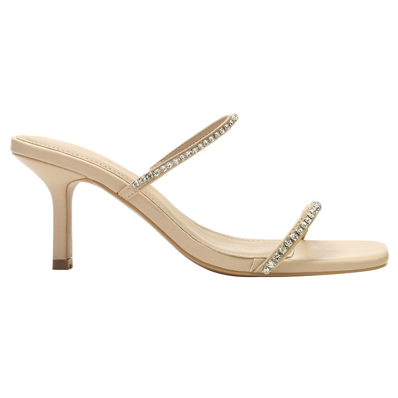 Zara Rhinestone Chain Heels