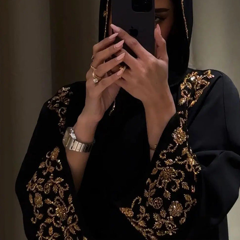 Embellished Black Abaya
