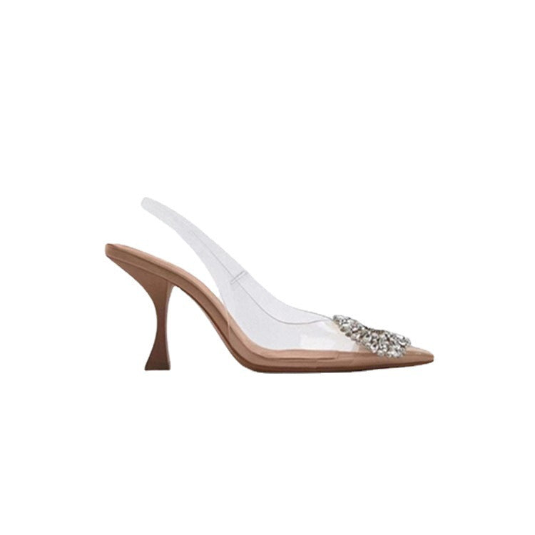 Viral Zara Rhinestone Pointed Toe Stiletto Heels