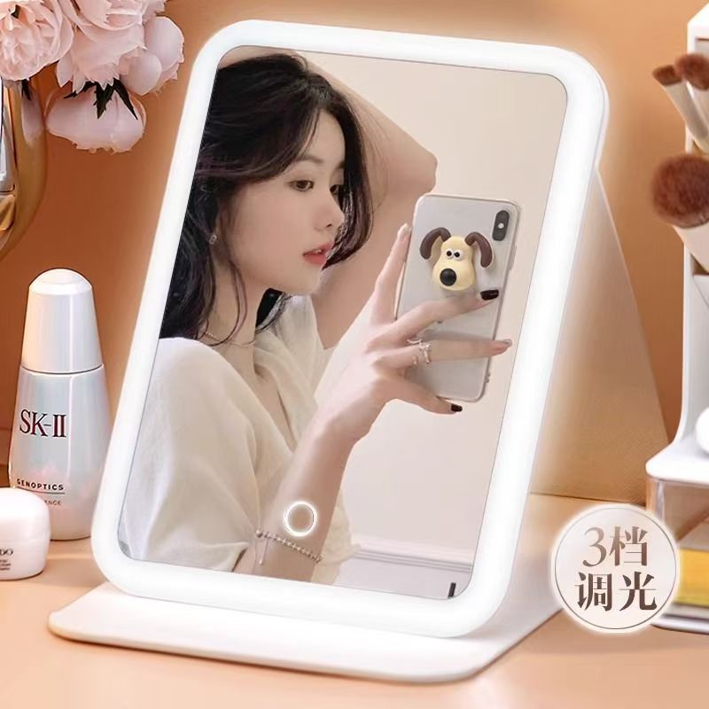 LED Foldable Vanity mirror with Light
