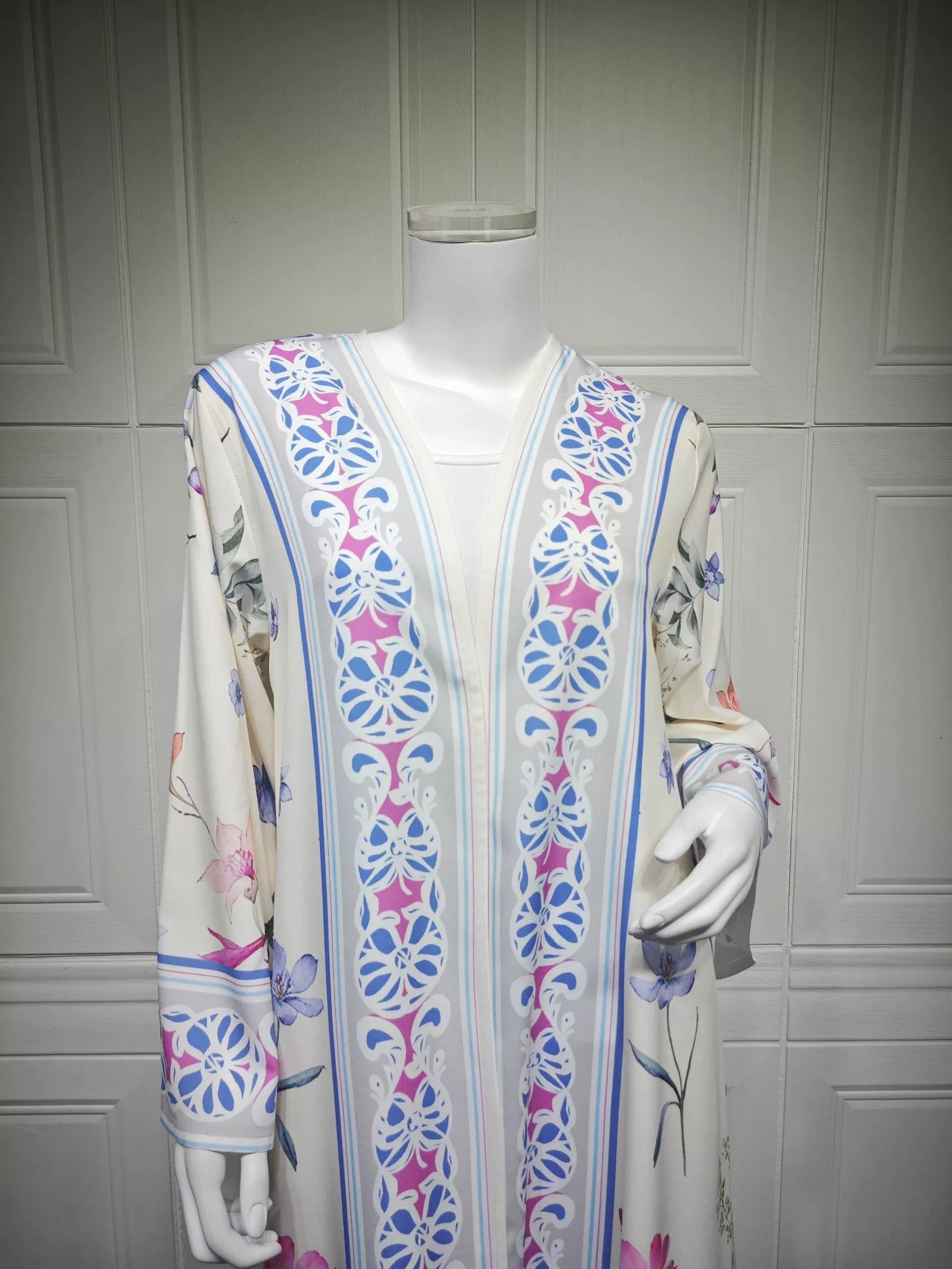 Floral print abaya