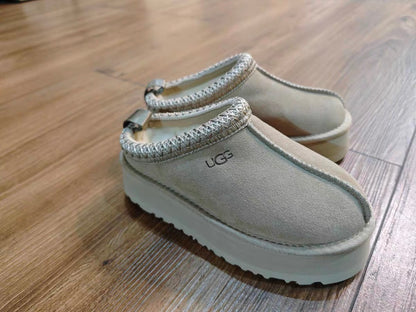 Ugg Tazz style men's women's thick-soled snow boots shoes, wool slippers, shearling leather integrated toe slippers