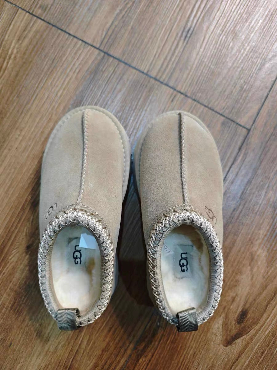 Ugg Tazz style men's women's thick-soled snow boots shoes, wool slippers, shearling leather integrated toe slippers