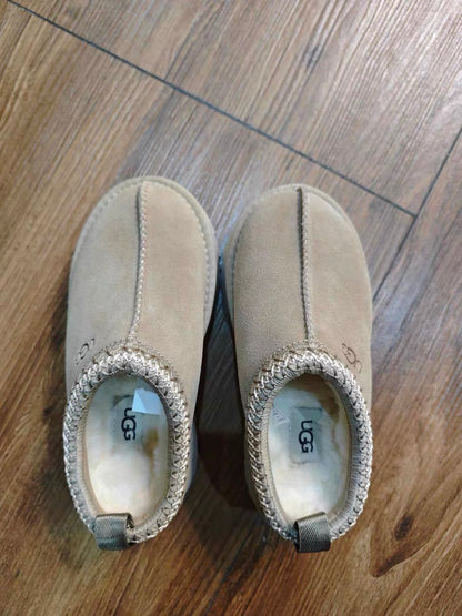 Ugg Tazz style men's women's thick-soled snow boots shoes, wool slippers, shearling leather integrated toe slippers