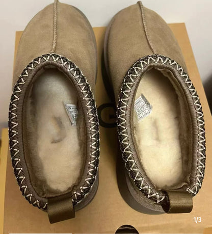 UGG Style Tazz Slippers shoes snow boots men's and women's sheepskin and fur slippers winter 2025