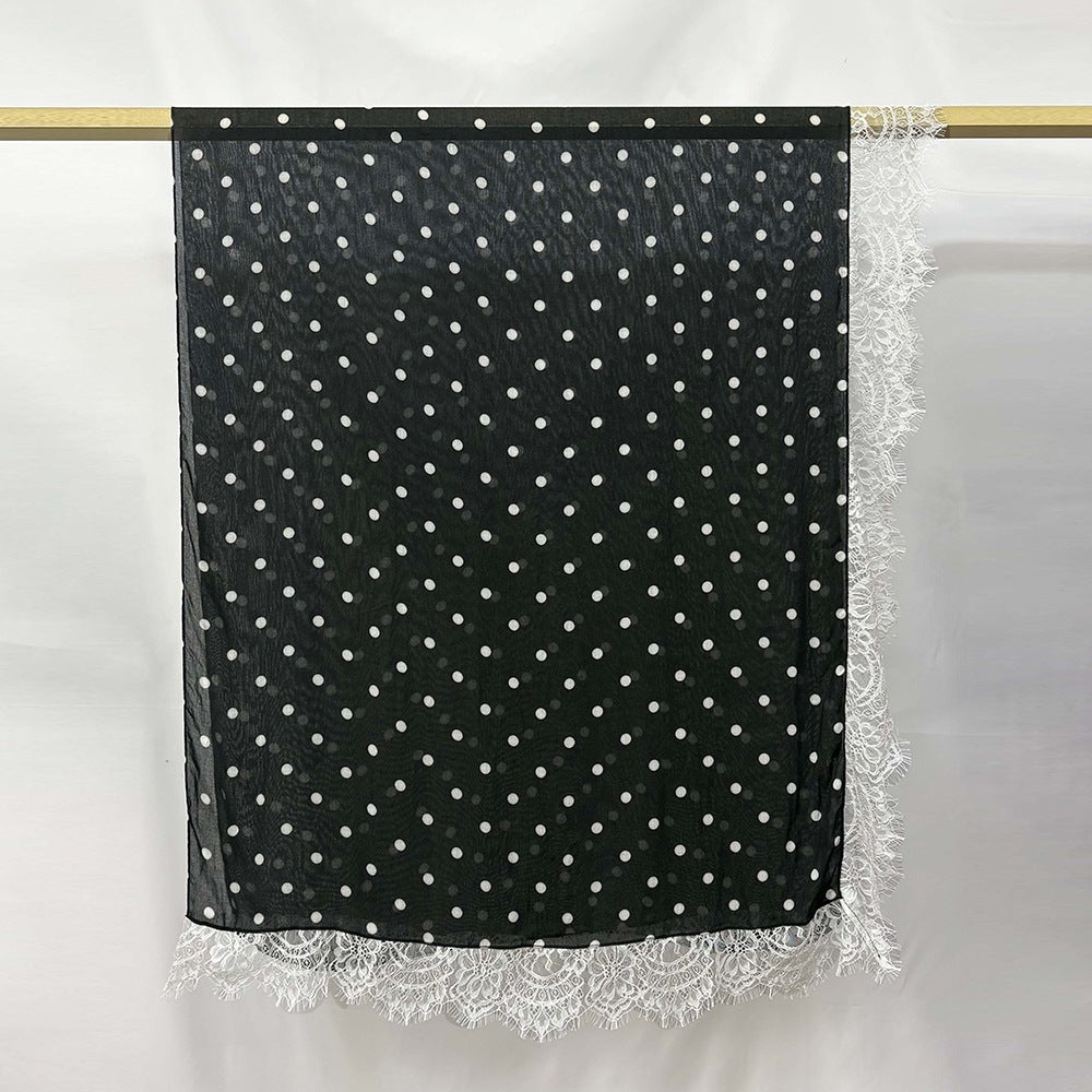 Modal print bohemian fashion lace scarf