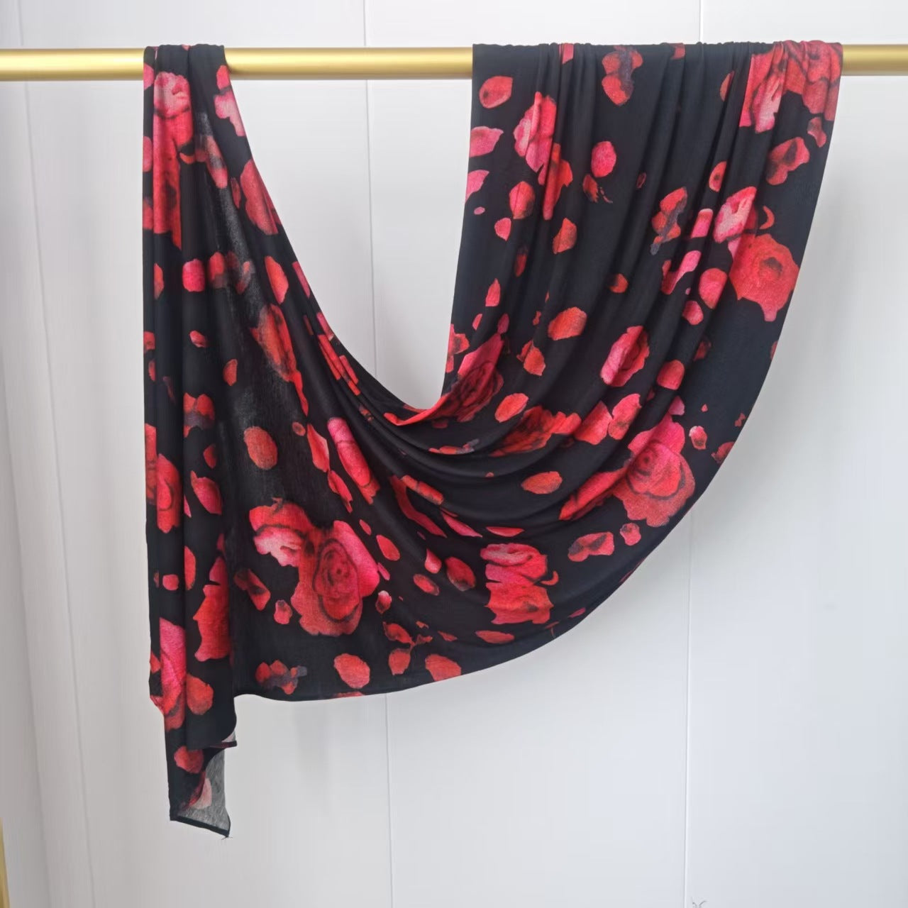[High Quality Mercerized Cotton Print] Jersey Print Bohemian Watercolor Jersey Print Scarf