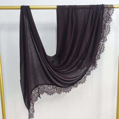 Cross-border explosive Malaysian cotton modal lace silk scarf headscarf skin-friendly, soft and breathable versatile scarf