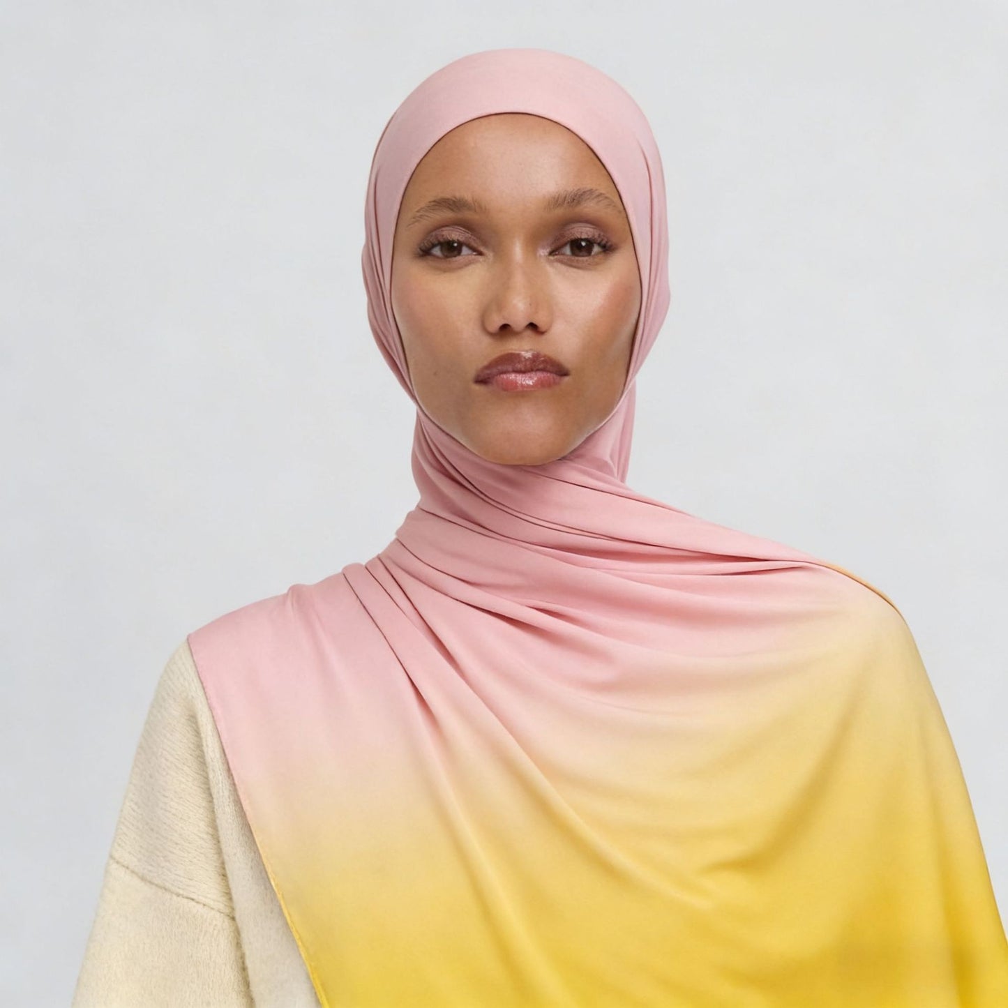 [Liquid jersey gradient] gradient liquid jersey premium Liquid Jersey hand-painted scarf for women