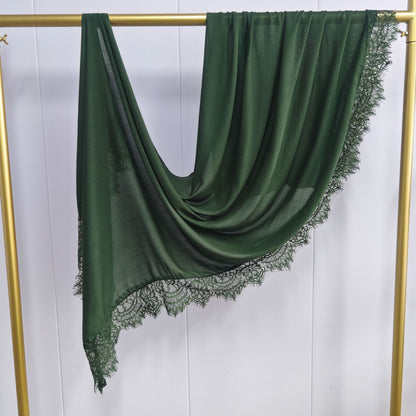 Cross-border explosive Malaysian cotton modal lace silk scarf headscarf skin-friendly, soft and breathable versatile scarf