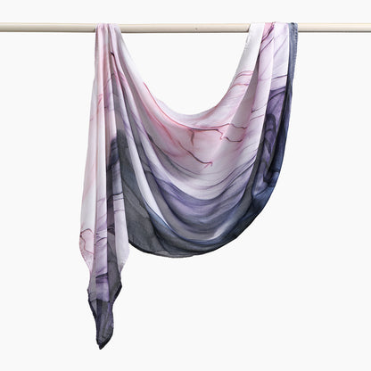 Southeast Asia's best-selling Bali yarn digital print versatile long scarf, fashionable trendy, soft, breathable, shawl headscarf