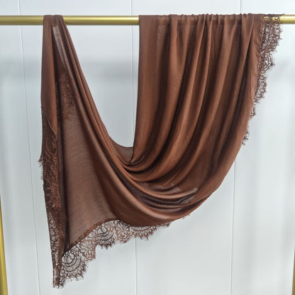 Cross-border explosive Malaysian cotton modal lace silk scarf headscarf skin-friendly, soft and breathable versatile scarf