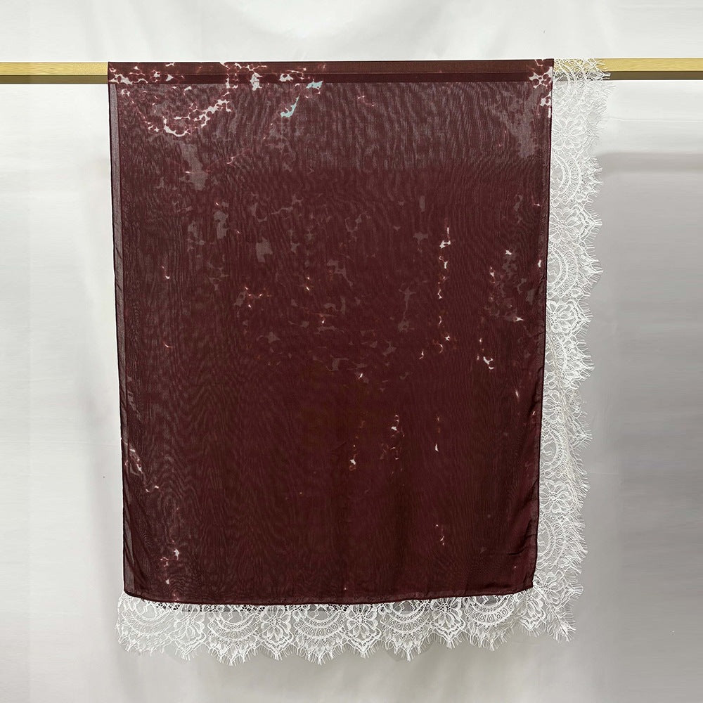 Modal print bohemian fashion lace scarf