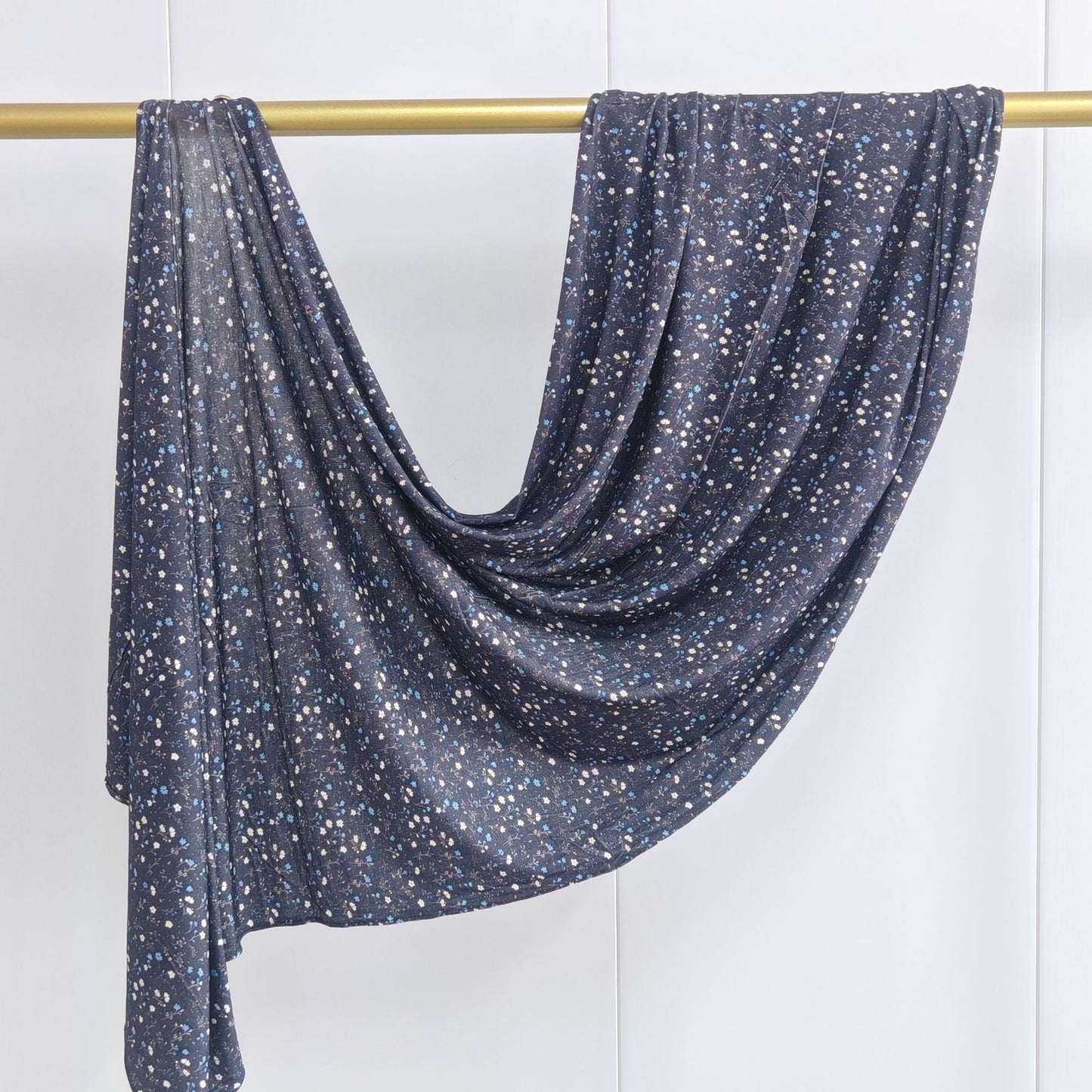 [High Quality Mercerized Cotton Print] Jersey Print Bohemian Watercolor Jersey Print Scarf