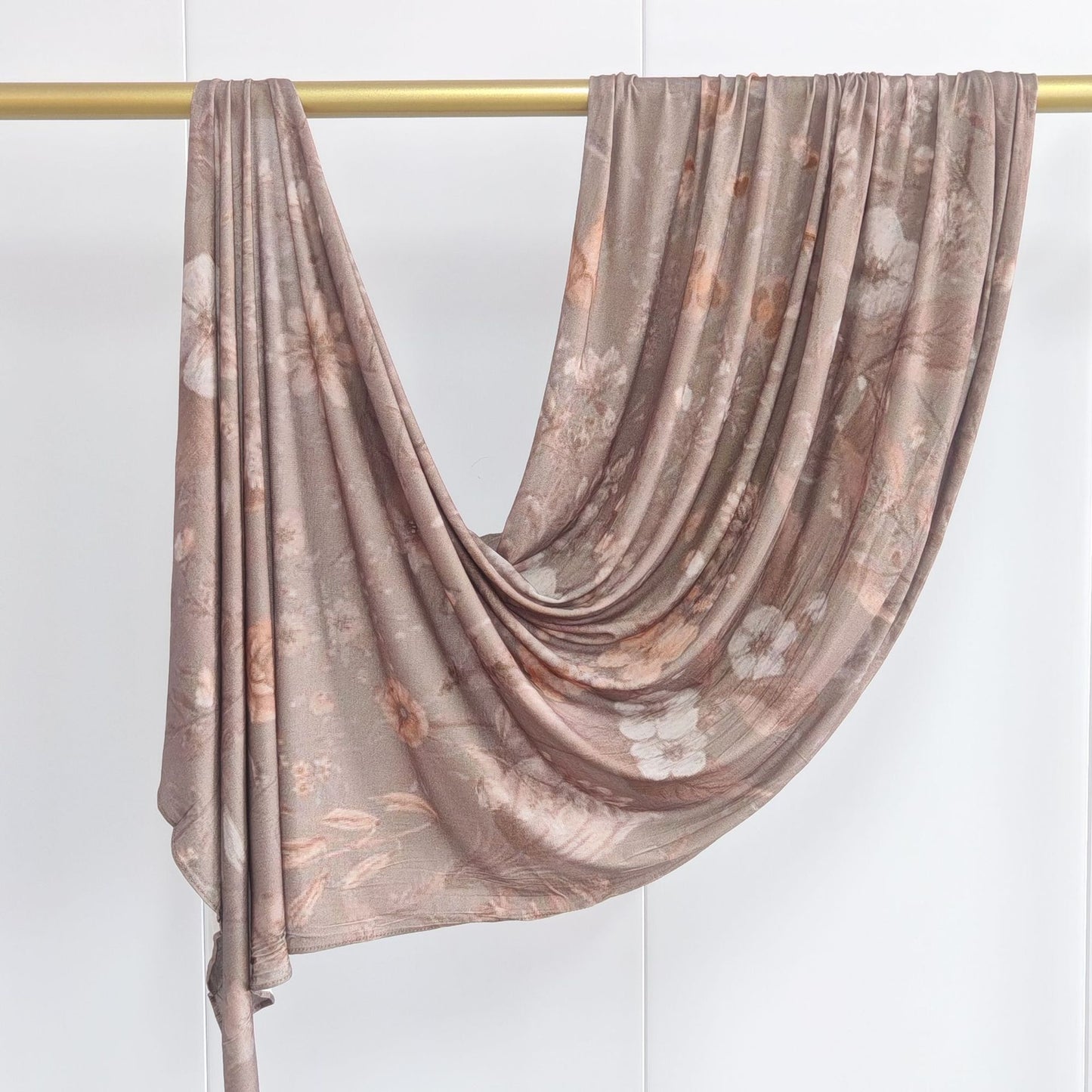 [High Quality Mercerized Cotton Print] Jersey Print Bohemian Watercolor Jersey Print Scarf