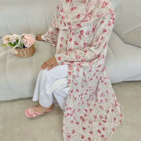 Floral Print Abaya