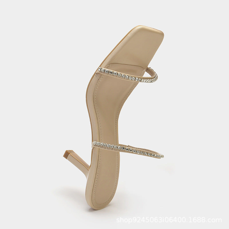 Zara Rhinestone Chain Heels