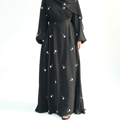 Floral Embroidery Closed Abaya
