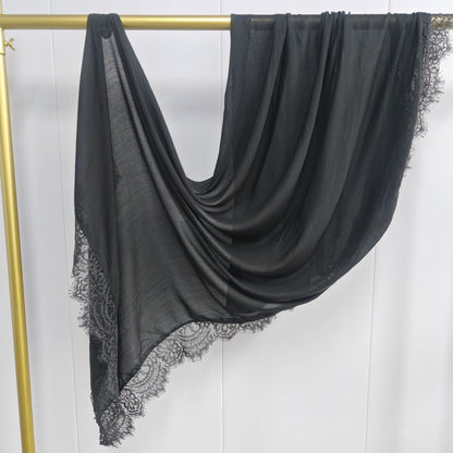 Cross-border explosive Malaysian cotton modal lace silk scarf headscarf skin-friendly, soft and breathable versatile scarf