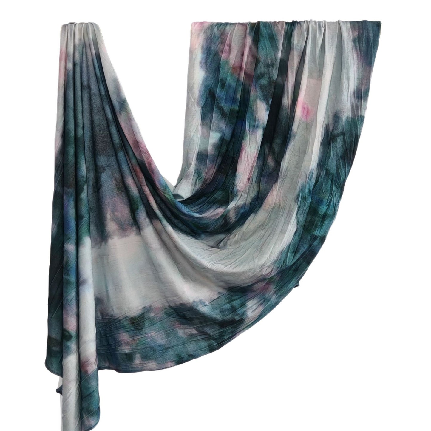 [High Quality Mercerized Cotton Print] Jersey Print Bohemian Watercolor Jersey Print Scarf