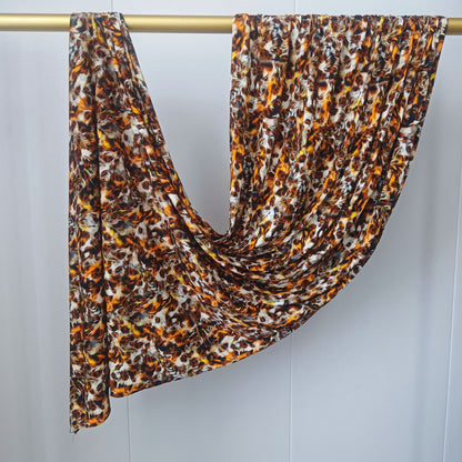 [High Quality Mercerized Cotton Print] Jersey Print Bohemian Watercolor Jersey Print Scarf