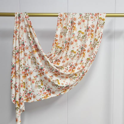 [High Quality Mercerized Cotton Print] Jersey Print Bohemian Watercolor Jersey Print Scarf