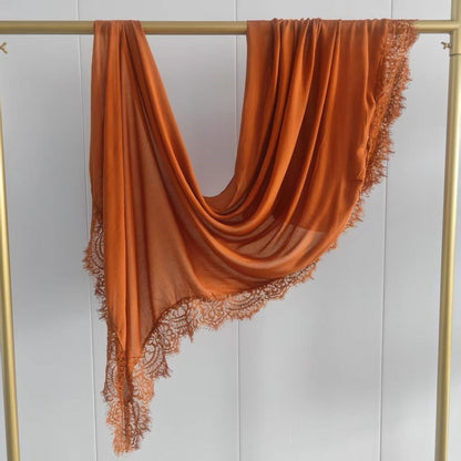 Cross-border explosive Malaysian cotton modal lace silk scarf headscarf skin-friendly, soft and breathable versatile scarf