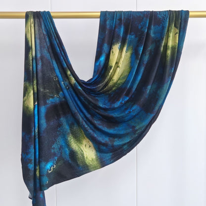 [High Quality Mercerized Cotton Print] Jersey Print Bohemian Watercolor Jersey Print Scarf