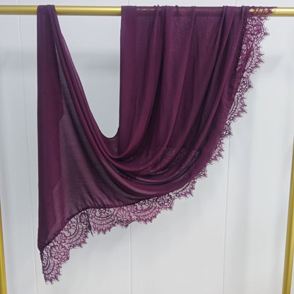 Cross-border explosive Malaysian cotton modal lace silk scarf headscarf skin-friendly, soft and breathable versatile scarf