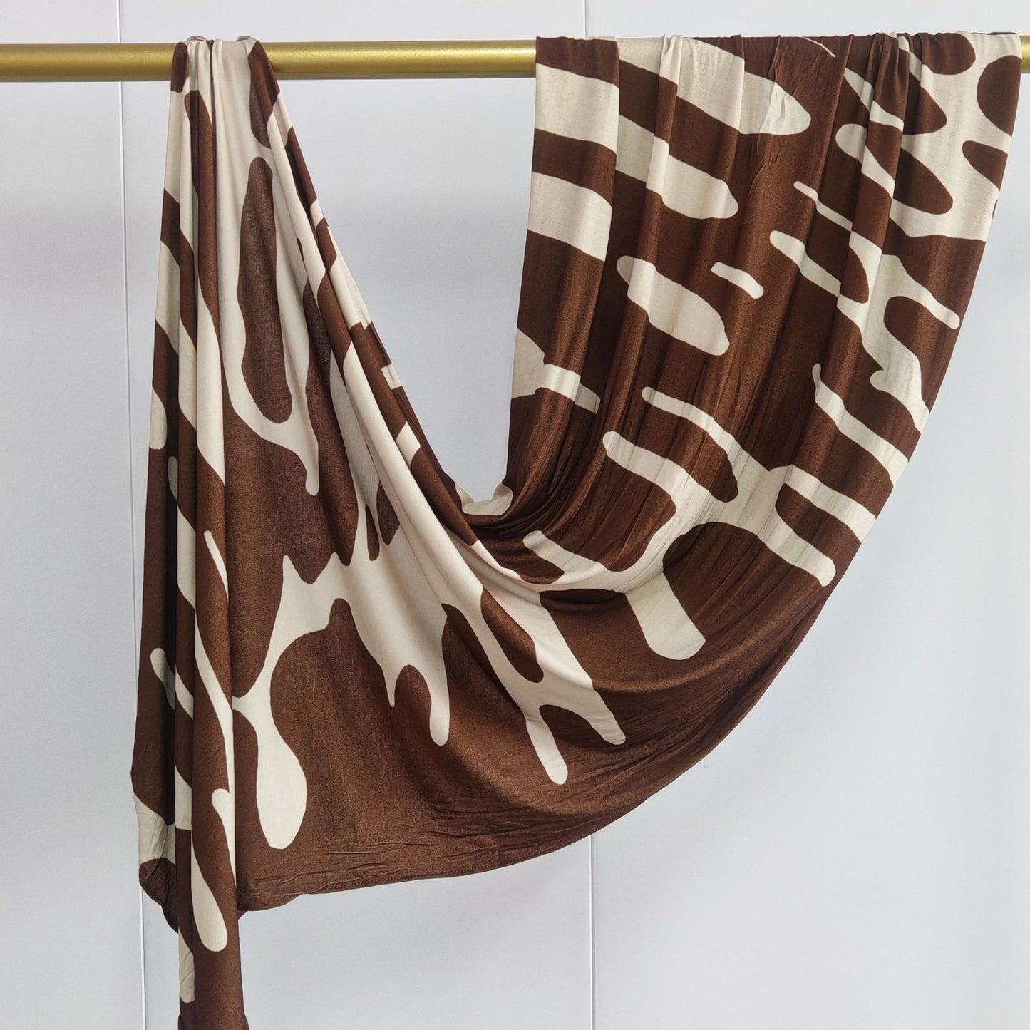 [High Quality Mercerized Cotton Print] Jersey Print Bohemian Watercolor Jersey Print Scarf