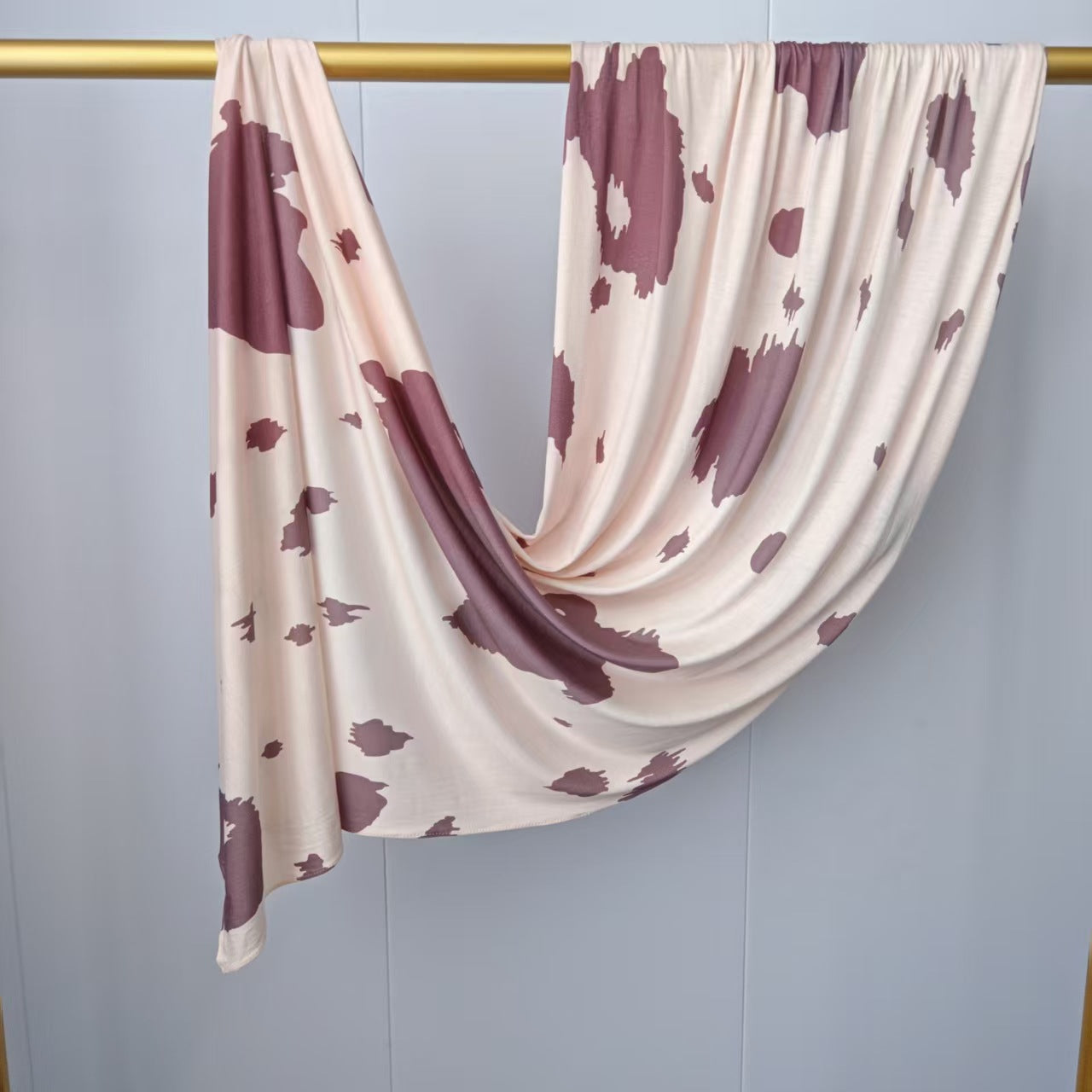 [High Quality Mercerized Cotton Print] Jersey Print Bohemian Watercolor Jersey Print Scarf