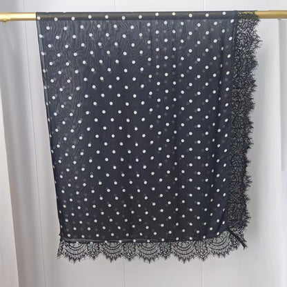 Modal print bohemian fashion lace scarf