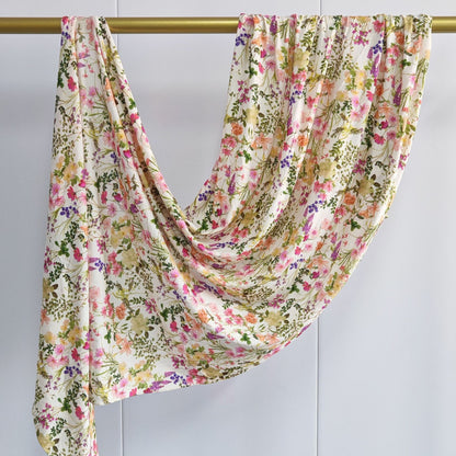 [High Quality Mercerized Cotton Print] Jersey Print Bohemian Watercolor Jersey Print Scarf