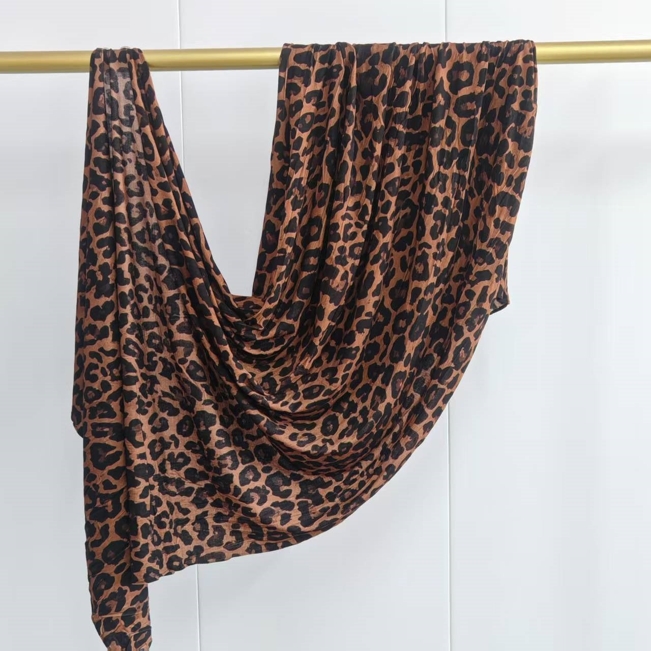 [High Quality Mercerized Cotton Print] Jersey Print Bohemian Watercolor Jersey Print Scarf