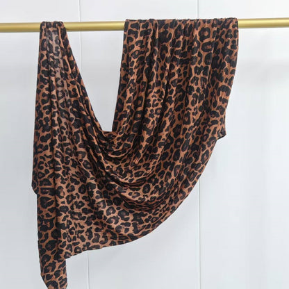 [High Quality Mercerized Cotton Print] Jersey Print Bohemian Watercolor Jersey Print Scarf