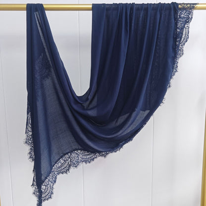 Cross-border explosive Malaysian cotton modal lace silk scarf headscarf skin-friendly, soft and breathable versatile scarf
