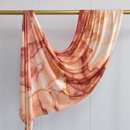 [High Quality Mercerized Cotton Print] Jersey Print Bohemian Watercolor Jersey Print Scarf