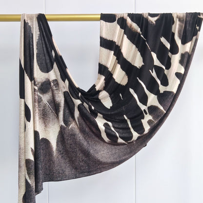 [High Quality Mercerized Cotton Print] Jersey Print Bohemian Watercolor Jersey Print Scarf