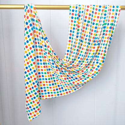 [High Quality Mercerized Cotton Print] Jersey Print Bohemian Watercolor Jersey Print Scarf