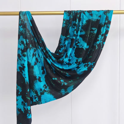 [High Quality Mercerized Cotton Print] Jersey Print Bohemian Watercolor Jersey Print Scarf