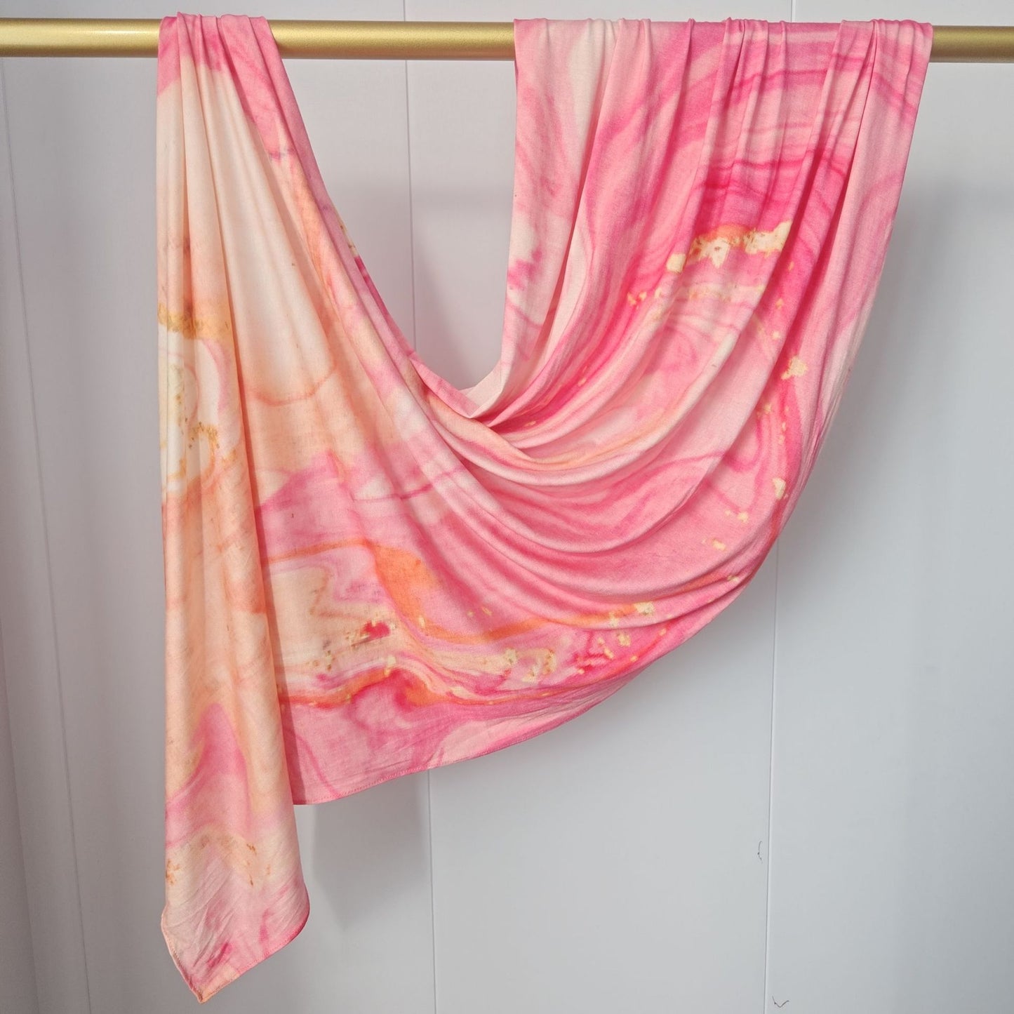 [High Quality Mercerized Cotton Print] Jersey Print Bohemian Watercolor Jersey Print Scarf