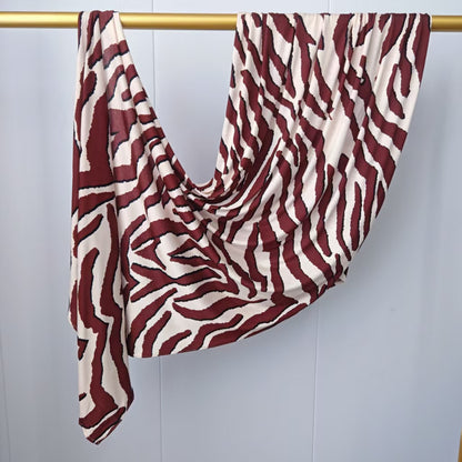 [High Quality Mercerized Cotton Print] Jersey Print Bohemian Watercolor Jersey Print Scarf