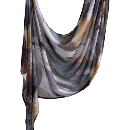 Southeast Asia's best-selling Bali yarn digital print versatile long scarf, fashionable trendy, soft, breathable, shawl headscarf