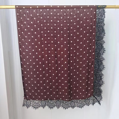 Modal print bohemian fashion lace scarf