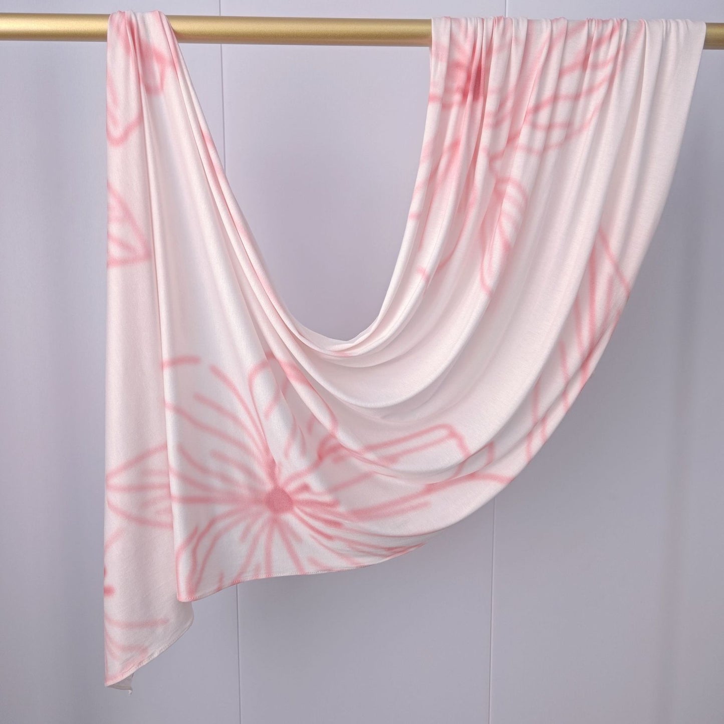 [High Quality Mercerized Cotton Print] Jersey Print Bohemian Watercolor Jersey Print Scarf