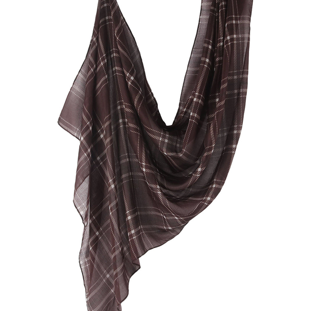 Best-selling Malaysian headscarf printed plaid soft breathable shawl popular European and American scarf in stock